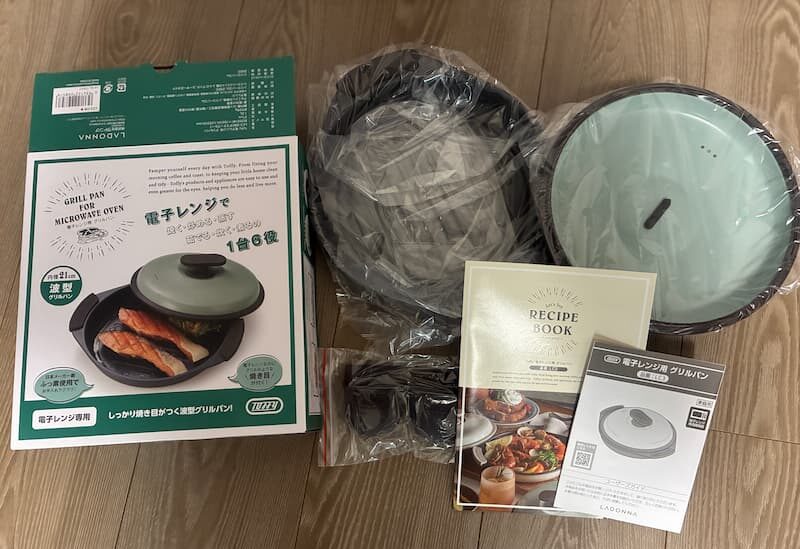 TOFFY 電子レンジ用グリルパン 開封内容 レシピブック