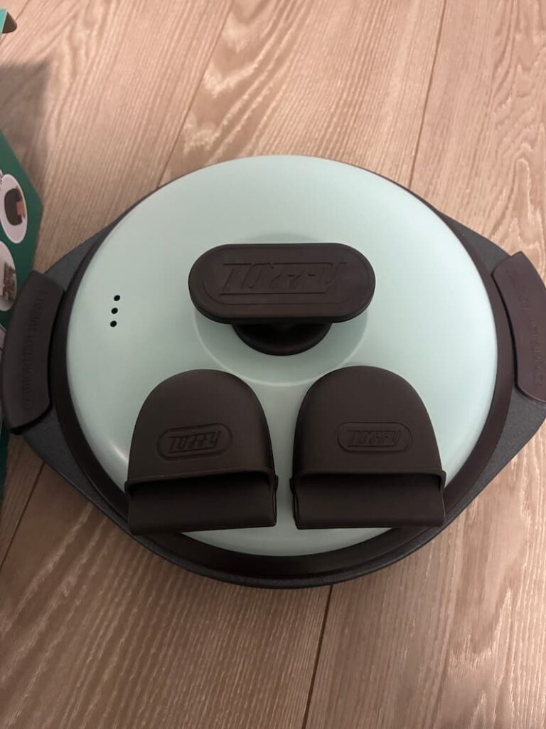 TOFFY グリルパン 蓋 ミントグリーン シリコンつまみ